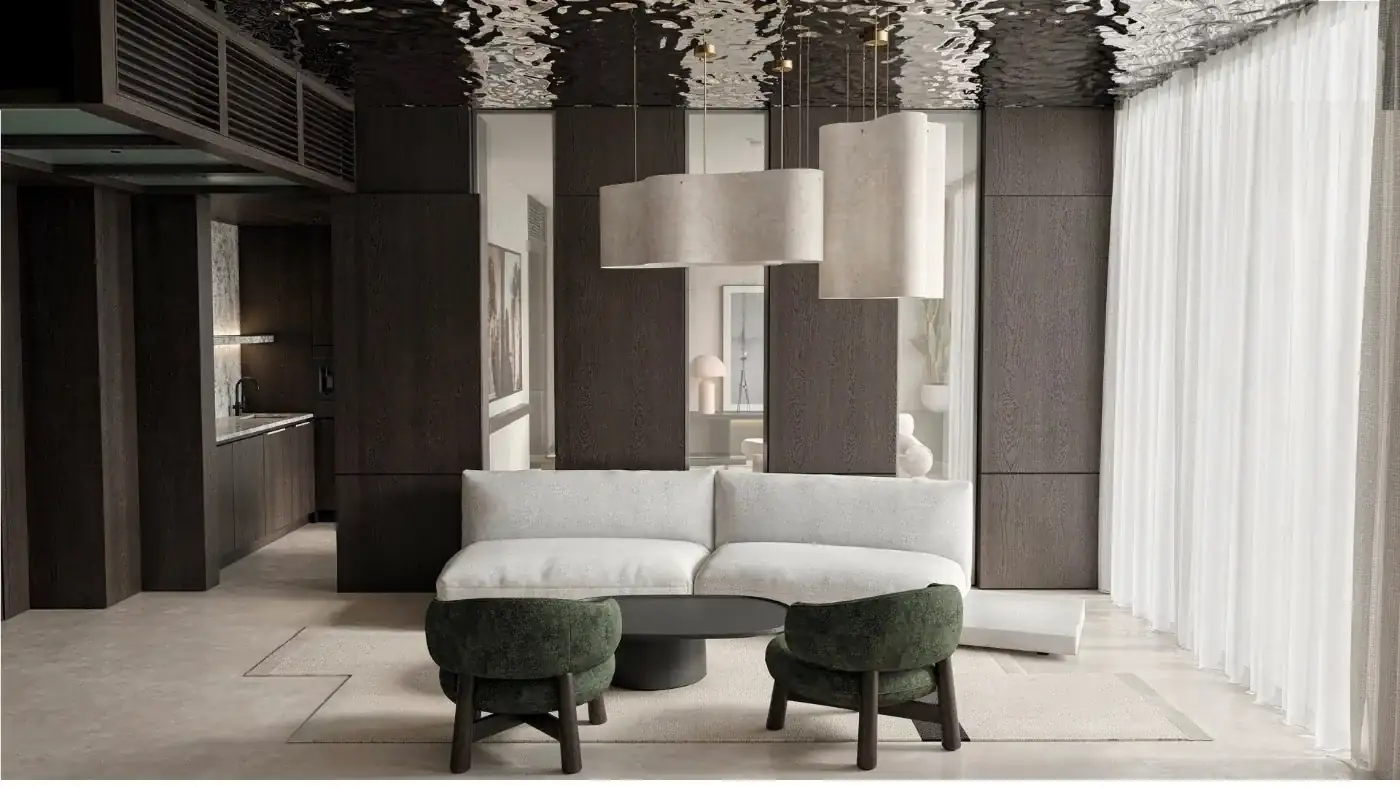 Apartmán Staré Mesto, Bratislava (2023) — interiér na kľúč, Perknovska & Co.
