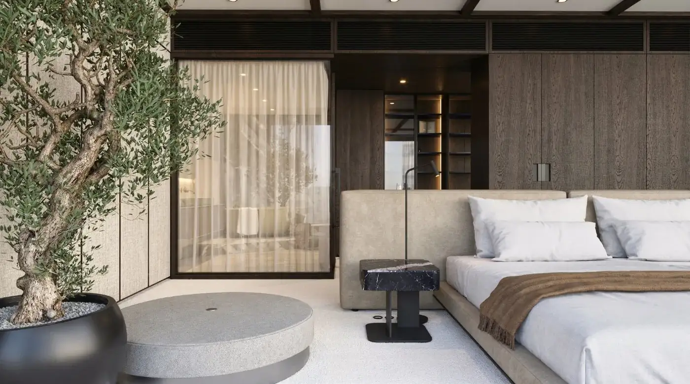 Penthouse Mlynská dolina, Bratislava (2024) — interiér na kľúč, Perknovska & Co.